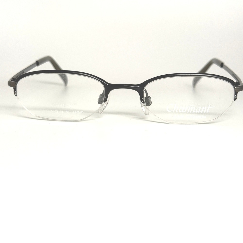 Charmant US8128 Pure Titanium Eyeglasses Frames Black Made in Japan 140mm BK
